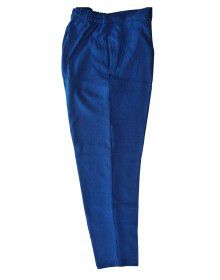 Womens woollen pants plain design navy blue color